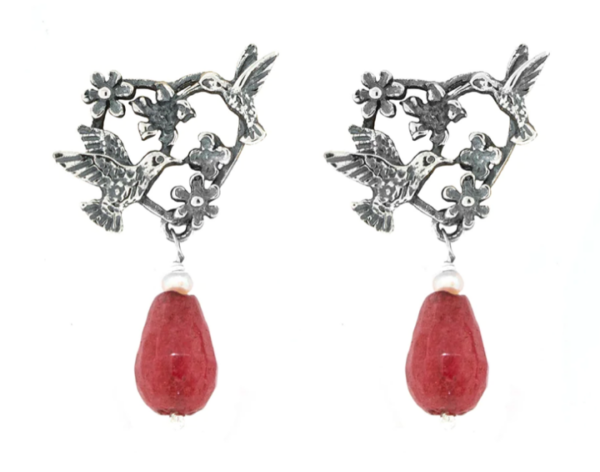 Aretes Colibríes Enamorados