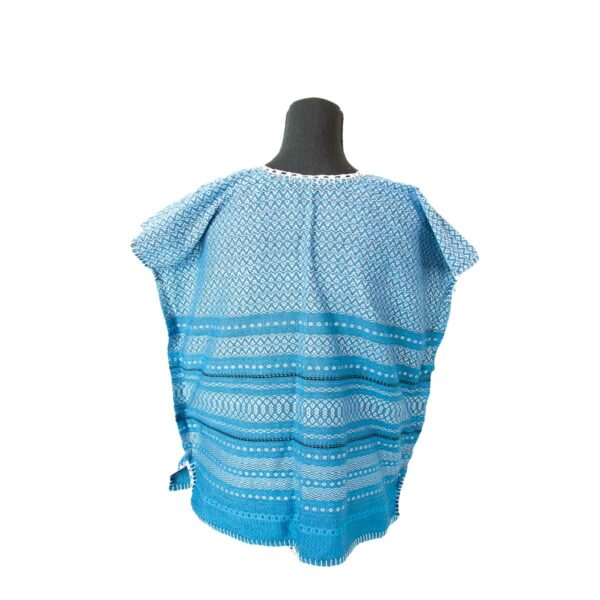 Blusa panal terminado con tejido azul - Image 2