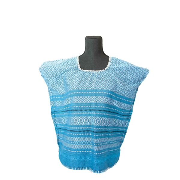 Blusa panal terminado con tejido azul - Image 4