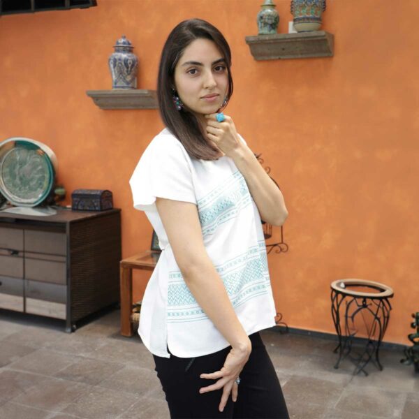 Blusa de Franjitas azul