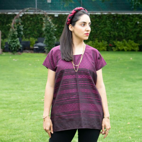 Blusa noche buena vino