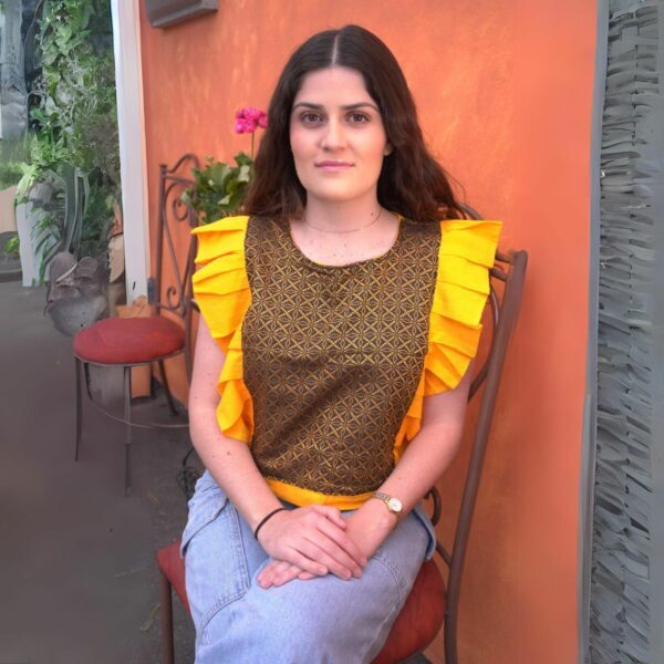 Blusa ombliguera amarilla