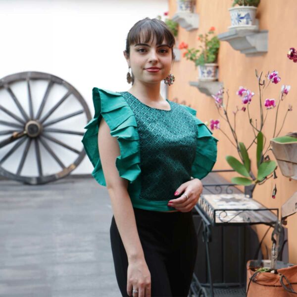 Blusa ombliguera verde