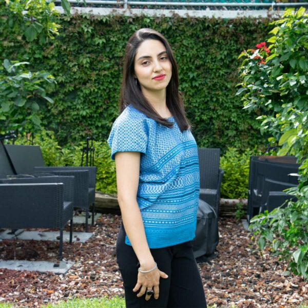 Blusa panal azul