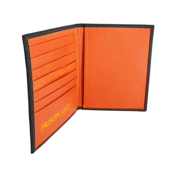 Porta pasaporte naranja para hombre - Image 3
