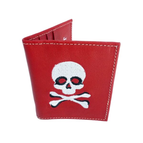 Tarjetero rojo para hombre