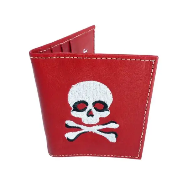 Tarjetero rojo para hombre