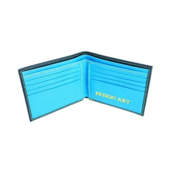 Cartera azul con amarillo de hombre - Image 2