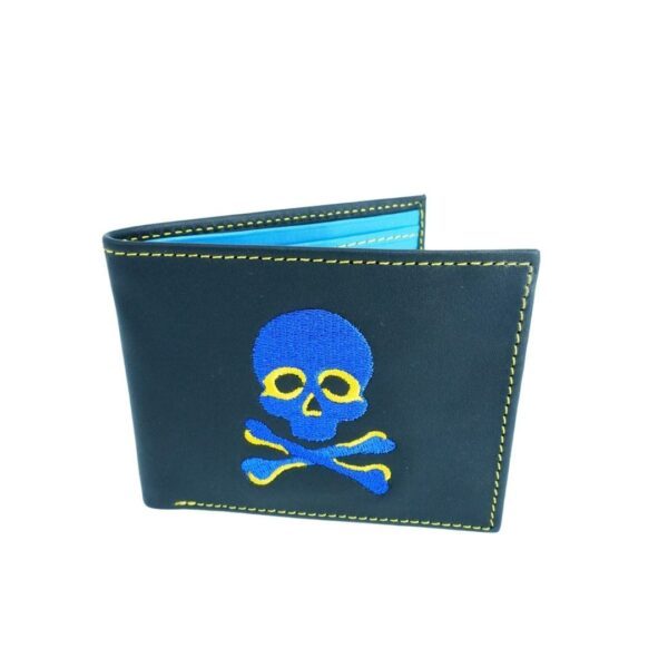 Cartera azul con amarillo de hombre - Image 4