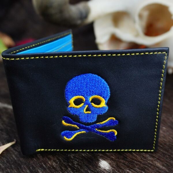 Cartera azul con amarillo de hombre - Image 5