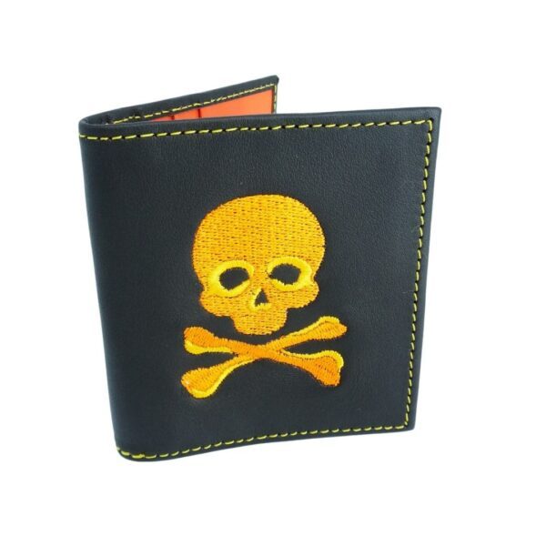 Tarjetero naranja para hombre